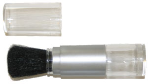 Click to Enlarge Studio Direct Clear Refillable Empty Loose Powder Dispensing Travel Brush with Cap