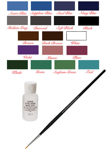Click to Enlarge Studio Direct Cake Eyeliner Specialty Kit Color Selection Chart