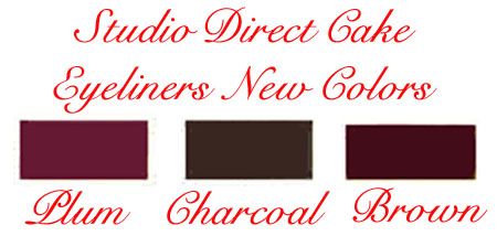 Studio Direct Cosmetics Cake Eye Liner New Colors Selection Chart