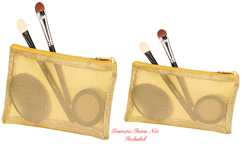 Click to Enlarge Studio Direct Gold Mesh Cosmetic Bag