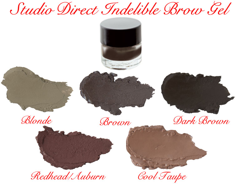 Studio Direct Indelible Waterproof Gel Eye Brow Liner Color Selection Chart