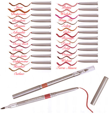 Click to Enlarge Studio Direct Indelible Line Automatic Waterproof Lip Liners Color Selection Chart
