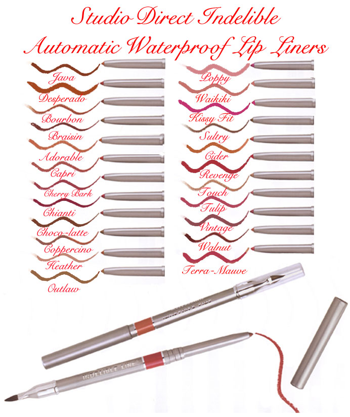 Studio Direct Indelible Lip Liner Color Selection Chart