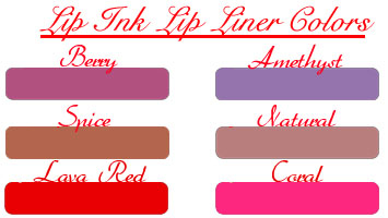 Lip Ink Semi Permanent Lip Liners Color Selection Chart