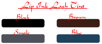 Lip Ink Semi Permanent Lash Tint Color Chart