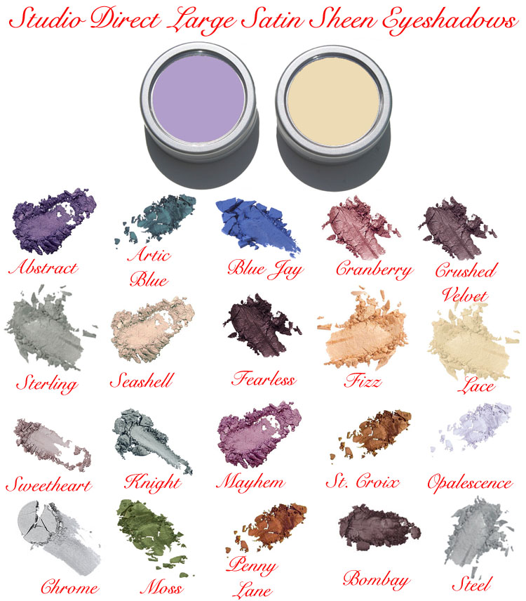 Studio Direct Large Satin Sheen Eyeshadows