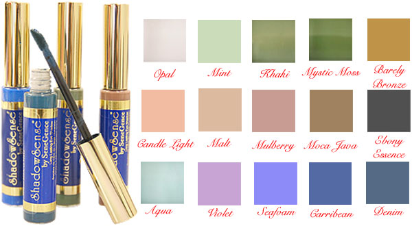 Senegence Semi Permanent ShadowSense Liquid Eye Shadow Color Selection Chart