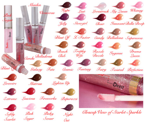 Click to Enlarge Studio Direct Starlet Sparkle Moisturizers Color Selection Chart