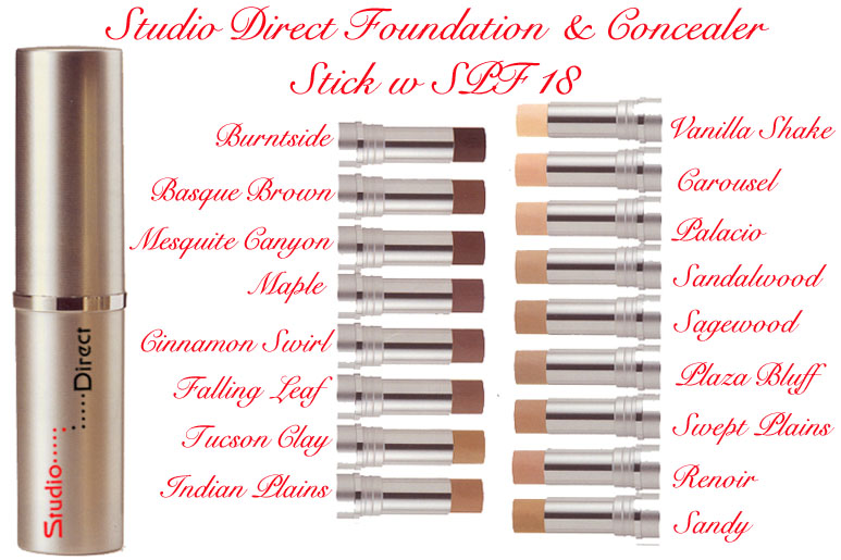 Studio Direct Creme to Powder Foundation Stick w SPF 18
