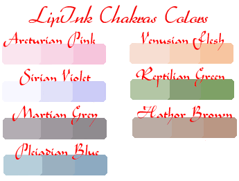 Lip Ink Chakras Color Selection Chart