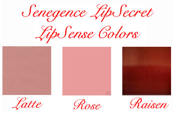 Senegence Semi Permanent LipSense LipSecret Liquid Lip Color Selection Chart
