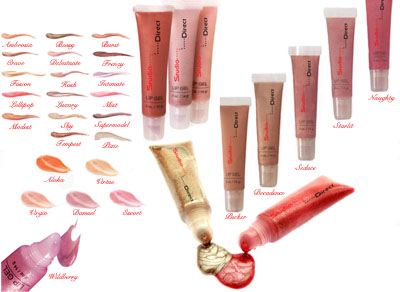 Studio Direct High Gloss Lip Lacquer Gel Color Selection Chart