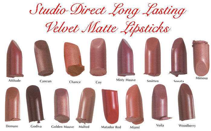 Studio Direct Long Lasting Velvet Matte Lipsticks