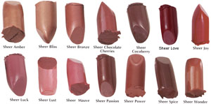 Studio Direct Sheer Lipstick Color Selection Chart