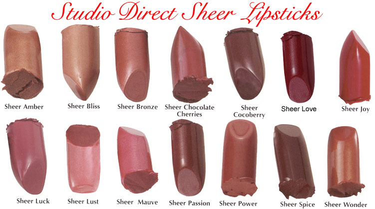 Studio Direct Cosmetics Sheer Lipsticks