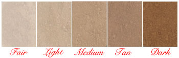 Click to Enlarge Studio Direct Cosmetics Loose Mineral Foundation Neutral Tone Color Selection Chart