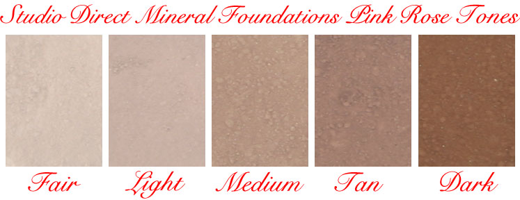 Studio Direct Mineral Foundations Pink Rose Tones