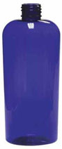 Empty Cobalt Blue Cosmo Oval Bottle