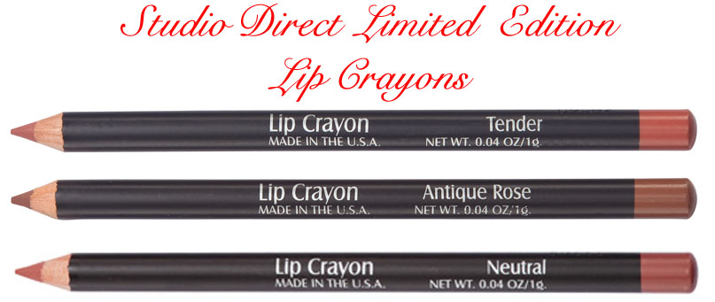Studio Direct Limited Edition Lip Crayons Color Selection Chart