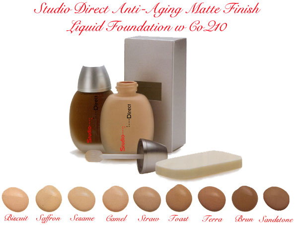 Studio Direct Anti-Aging Matte Finish Liquid Foundation w CoQ10 Color Selection Chart