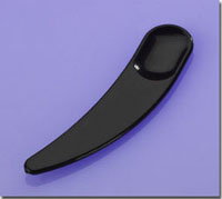 Black Curved Cosmetic Makeup Spatula