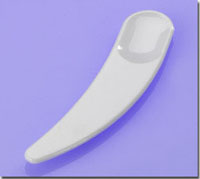 White Curved Cosmetic Makeup Spatula